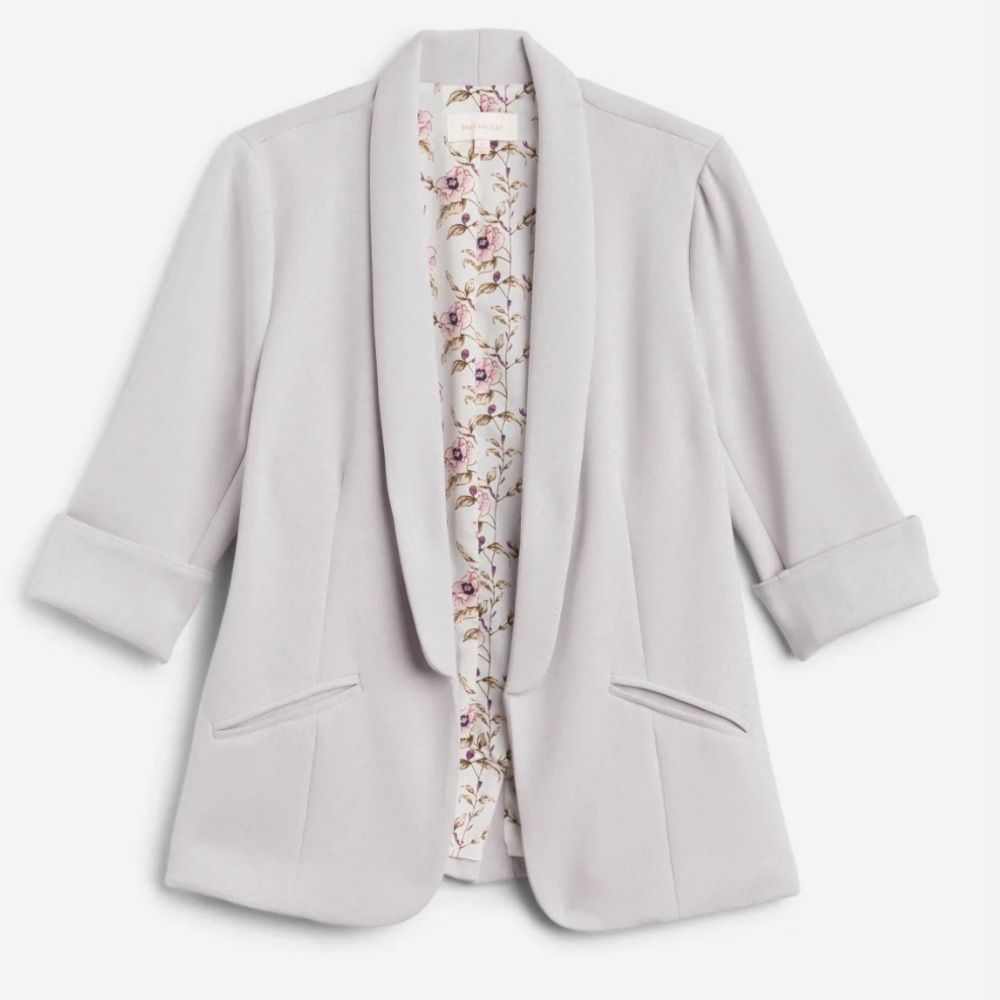 NWT!! The Skies are Blue Hannah Modal Scuba Blazer. Size L. Color: Grey.